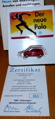 Herpa, 1/87 Volkswagen Il Nuovo VW Polo Limitato + Telefonkarte neuwertig - Immagine 1 di 4