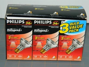 3 Bulb Value Pack Philips 50 Watt Par20 Indoor/Outdoor Floodlights FREE SHIP - Picture 1 of 5
