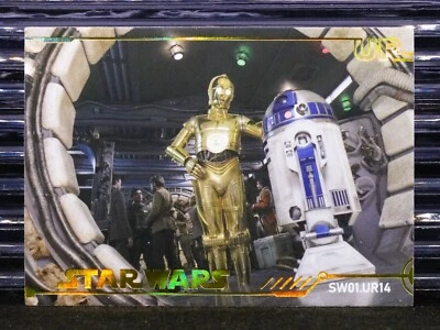 C-3P0 R2-D2 The Force Awakens 2023 Star Wars Prerelease Card SW01 UR14 55pt - Image 1 of 4