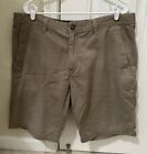 men's Volcom tan khaki shorts size 38 relaxed fit 22" top to bottom