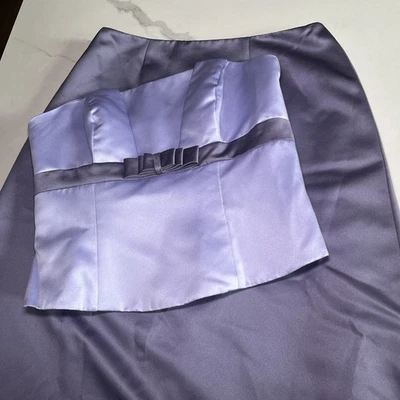 NWT Alfred Angelo 2 Piece Victorian Lilac Dress Strapless Top & Long Skirt Sz 12 - Image 1 of 4