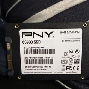 PNY 960GB SSD SATA III Model 2.5" 6gb/s CS900 P/N SSD7CS900-960Rb fully working - Picture 1 of 2