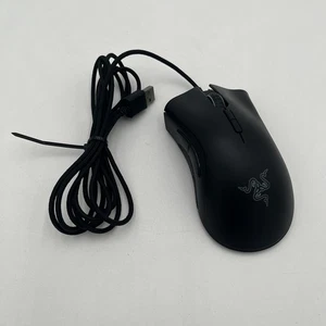 GREAT CONDITION!! Razer DeathAdder Elite Gaming Mouse Wired Optical Matte Black - Picture 1 of 7