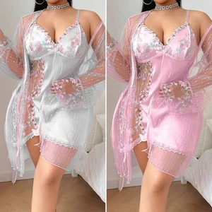 Women Sexy-Lingerie Sheer Lace Babydoll Underwear Nightwear Sleepwear Dress Xmas - Picture 1 of 11