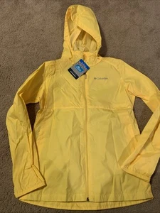 NWT Columbia Switchback II Jacket Waterproof Jacket Youth L Yellow Zip Hood - Picture 1 of 4