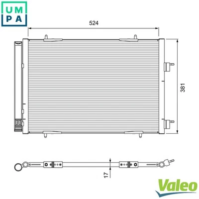 CONDENSER AIR CONDITIONING 814406 FOR PEUGEOT 508/SW CITROEN C5/III/Break 1.6L - Image 1 of 4