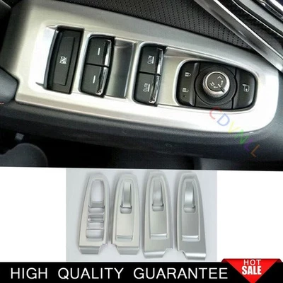 Ajuste para Subaru XV 2018-2020 plateado mate panel elevador de ventana interruptor cubierta embellecedor 4* Foto 1 de 4