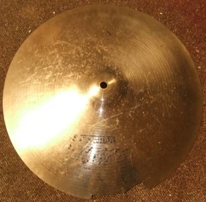 VINTAGE ZILDJIAN BRONZE 16" CRASH CYMBAL FOR REPAIR / RESTORATION, DAMAGED, USED - Picture 1 of 3