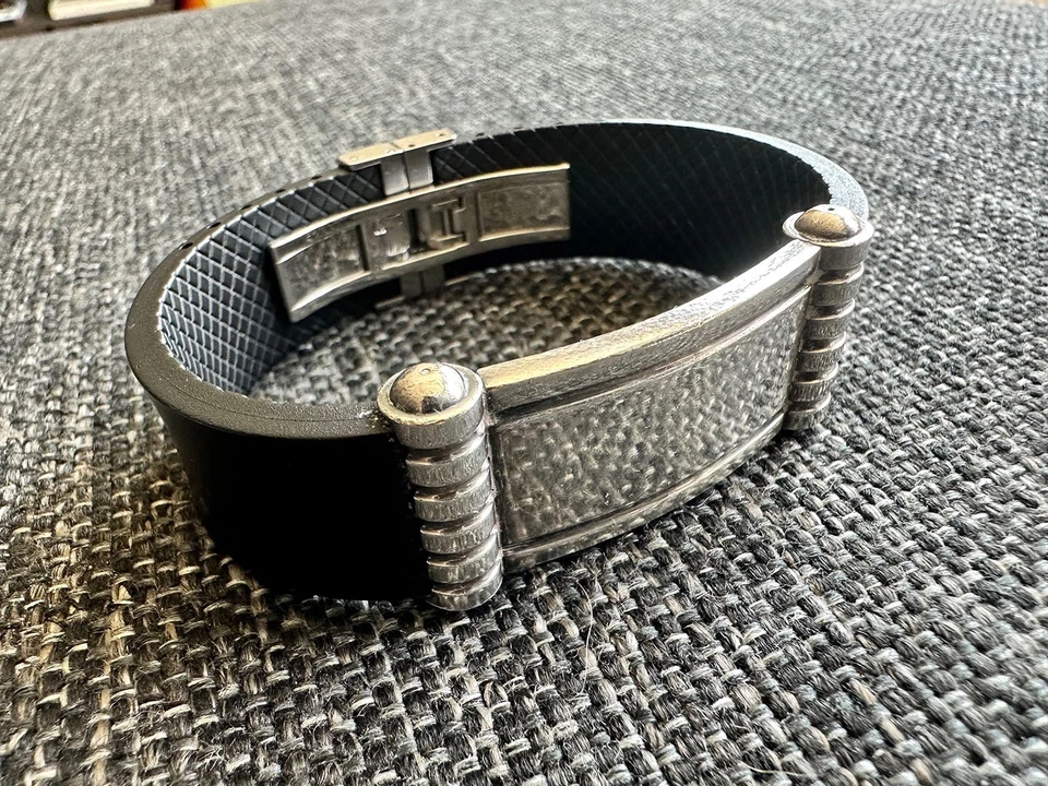 Tiffany and co. Paloma Picasso id bracelet w/ rubber band - Image 1 of 4