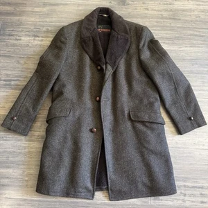 VTG McGregor Coat Mens Sz 40 Brown Faux Fur Lined Rancher Jacket - Picture 1 of 20