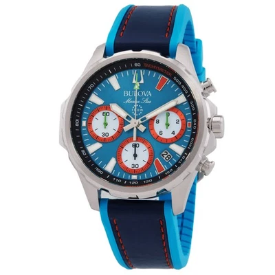 Bulova Marine Star E1 Team Miami Chronograph Quartz Blue Dial Men's Watch 96B460 - Image 1 of 3