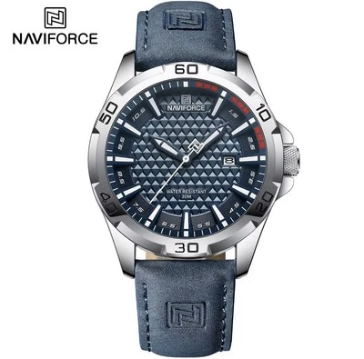 Naviforce Original Moda Reloj Salvaje Impermeable Cuero Cuarzo Reloj Hombre Foto 1 de 4