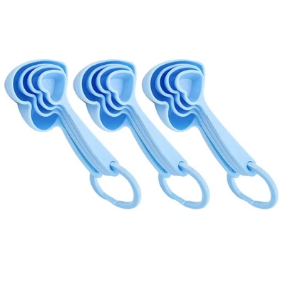  3 Sets / 12 Stück Haushaltsplastik Herzförmiger Dessertlöffel Kreatives Besteck - Bild 1 von 4