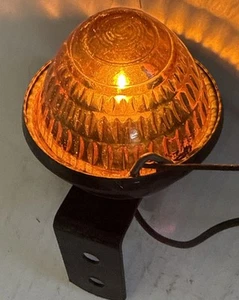 Vintage DORAY Amber MARKER Light Truck TRAVEL trailer OLD GLASS LENS 2-7/16 - Picture 1 of 6