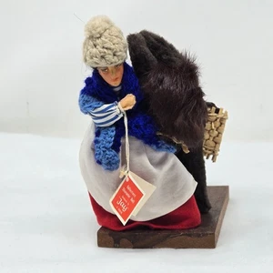 DE COLECCIÓN JAY OF DUBLIN MUJER DEL OESTE CON FIGURA MUÑECA BURRO HECHA A MANO EN IRLANDA - Imagen 1 de 10