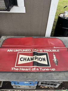Vintage Fender Cover Champion Spark Plugs Advertising Hot Rod Car Show Protector - Picture 1 of 9