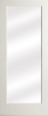 Primed 1 Lite Fullview Clear Glass Solid Core Interior French Doors  6'8 Height - Image 1 of 4