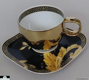 Versace Vanity Combi tazza oro e piattino quadrato *NUOVO con scatola* - Foto 1 di 3