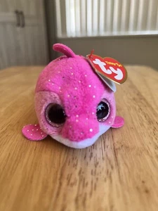 Ty Teeny Tys Flotador Peluche Rosa Brillo Delfín Mini Peluche Juguete Suave - Imagen 1 de 7