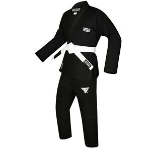 FISTRAGE Jiu Jitsu Gi Patch BJJ Brazilian for Men & Women MMA Uniform with Belt