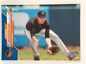 Gunnar Henderson RC 2020 debut Topps Pro ligas menores #pd-171 azul #13/150 - Imagen 1 de 2
