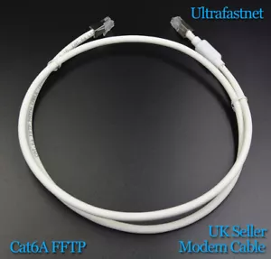 1.5m RJ11/RJ11 White Filtered Cat6a FFTP Shielded Modem router cable VDSL BT - Picture 1 of 4