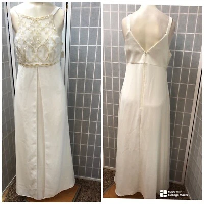 Faviana, Vestidos de Novia, Mujer, Hecho en USA, Talla 10, Beige, Escote Lentejuelas.! Foto 1 de 4