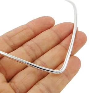 Schwere gestempelte 925 Sterlingsilber V-förmige minimalistische Halskette - Bild 1 von 6