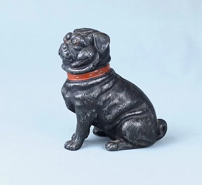 Антикварная китайская оловянная фигурка собаки - Изображение 1 из 4
