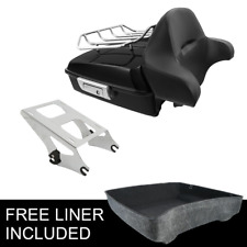 Chopped Pack Trunk Backrest Mount Rack Fit For Harley Road King Glide 2014-2024