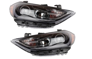 LH & RH Headlights Halogen with LED Accent fits 2017-2018 Hyundai Elantra - Picture 1 of 7