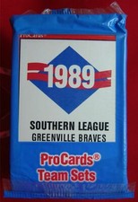 1989 GREENVILLE BRAVES  PROCARDS MINOR LEAGUE TEAM SET  ATLANTA BRAVES  