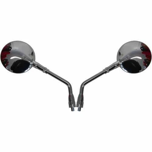 Mirrors 10mm Chrome Round L & R Fits Honda CBX 550 F2 82-83 - Изображение 1 из 1