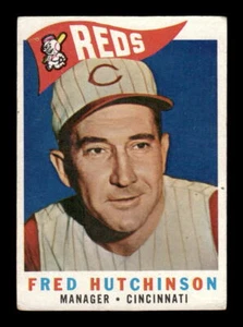 1960 Topps Baseball #219 Fred Hutchinson CREASED  Cincinnati Reds - Picture 1 of 2