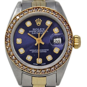 Rolex Datejust 26mm Steel Gold Jubilee DIAMOND DIAL & BEZEL *2YRWARANTY* #1895-1 - Picture 1 of 5
