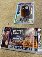 Doctor Who 50th Anniversary Edition Topps Alien Attax TARDIS Card & Full Pack!!