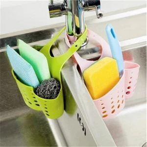 Hanging Exquisite Rack Kitchen Sponge Holder Adjustable Sink Bathroom Organizer - Picture 1 of 14