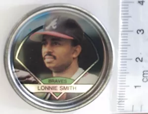 1990 Lonnie Smith Topps Collection Coin #58 Atlanta Braves - Picture 1 of 2