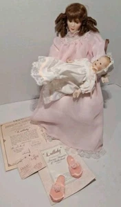 Bambola Reco Sandra Kuck Preziosi Momenti di Maternità 14" Porcellana Madre Bambino - Foto 1 di 19