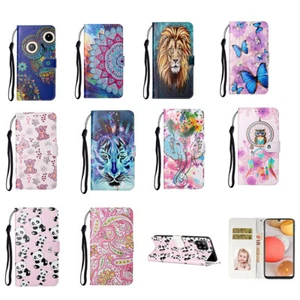 Case for Huawei P8 P9 P10 P30 P40 Lite Patterned PU Leather Flip Wallet Cover - Picture 1 of 22