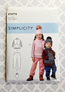 Kids' Unisex Pants Top & Hat Simplicity Sew Pattern R10715 Sizes 4-8 NEW UNCUT - Picture 1 of 2