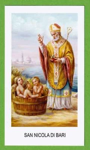 Santino Holy Card Image Pieuse Heiligenbild SAN NICOLA di BARI - Picture 1 of 1