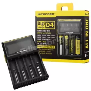 NITECORE D4 Akku Ladegerät für AA 18650 16340 14500 18350 10400 Li-Ion & Ni-MH - Bild 1 von 12