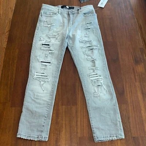 Jordan Craig NWT boys Cement Wash distressed Nightfall Denim jeans. Size 10 - Picture 1 of 11