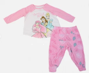 DISNEY GIRLS PRINCESS 2 PIECE SOFT MICRO FLEECE PAJAMA SET(PINK 7)NWT - Picture 1 of 3