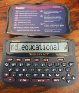 Franklin Spelling Ace SA-206 Plus Thesaurus Flip Cover Blue Tested Working - Picture 1 of 12