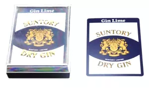 Carte da gioco Showa retrò nude anni 80 Suntory Limited DRY GIN gin lime molto rare - Foto 1 di 24