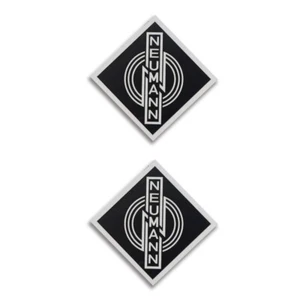 Neumann Logo Badge Custom Made Thin Aluminum 23.5mm(0.93")X23.5mm(0.93") - Picture 1 of 9