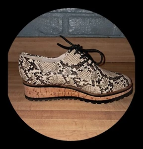 Aldo Lovirede Snake Print Women's Oxfords Platform Shoes Size US 6.5 - Picture 1 of 8