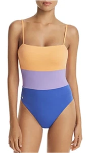 Polo Ralph Lauren Modern Solid Color-Blocked Lace Back 1 Piece Swimsuit SmallNWT - Picture 1 of 7